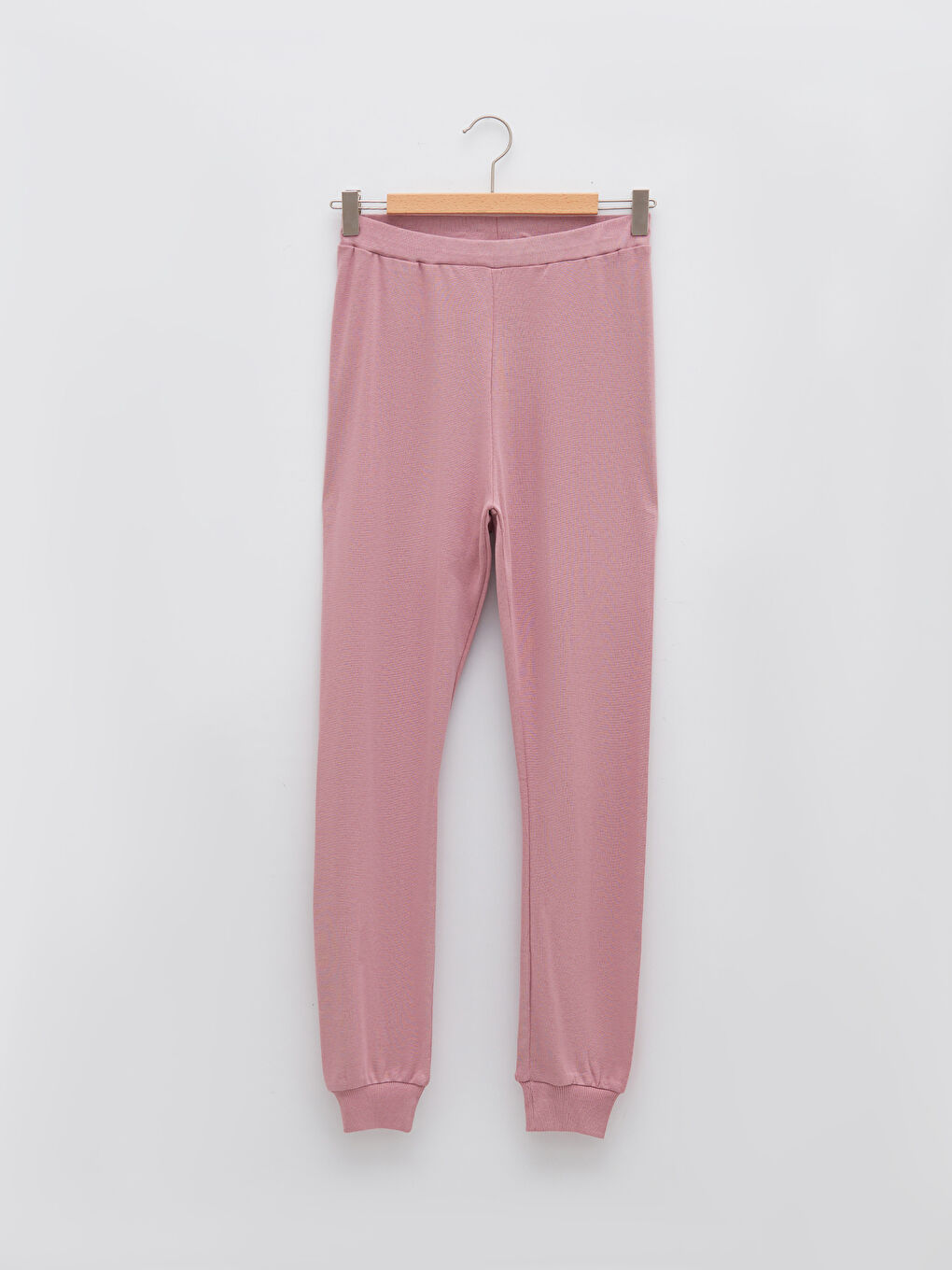 Lila Bisiklet Yaka Düz Kısa Kollu Pamuklu Kadın Pijama Takımı-8