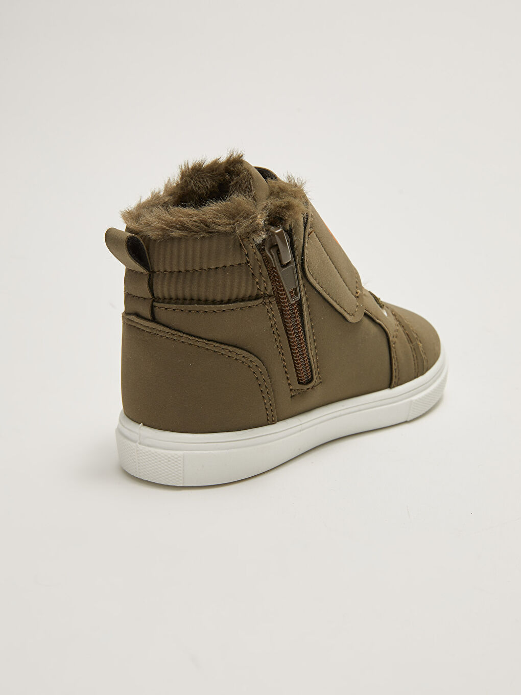 Détail Brodé et Doublure en Fourrure Fermeture Velcro Chaussures Quotidiennes Bébé Garçon Cheville-4