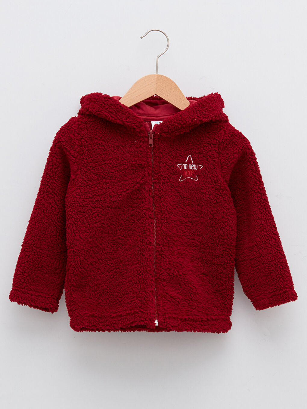 Hooded Long Sleeve Plush Baby Boy Zippered Sweatshirt
