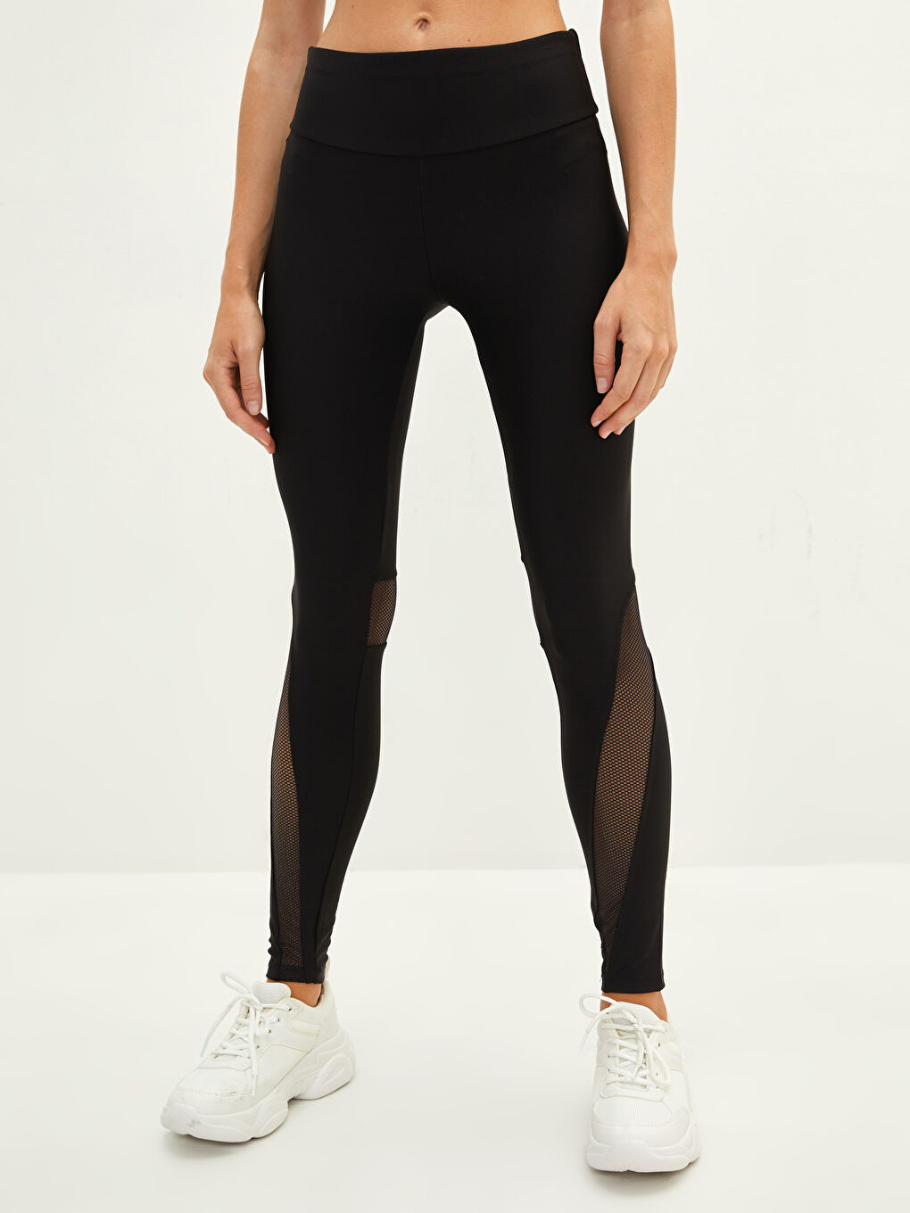 Эластичные Спортивные Леггинсы с Прозрачными Деталями для Женщин-5