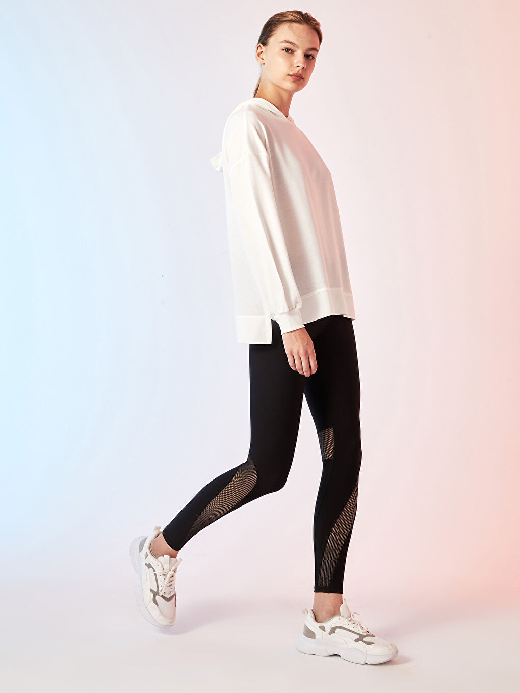 Эластичные Спортивные Леггинсы с Прозрачными Деталями для Женщин-2