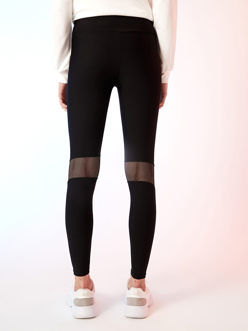 Эластичные Спортивные Леггинсы с Прозрачными Деталями для Женщин-6