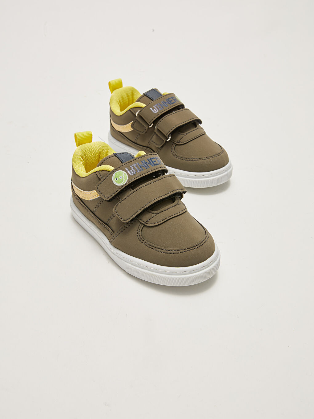 Haki Cırt Cırtlı ve Baskılı Erkek Bebek Günlük Spor Ayakkabı-2