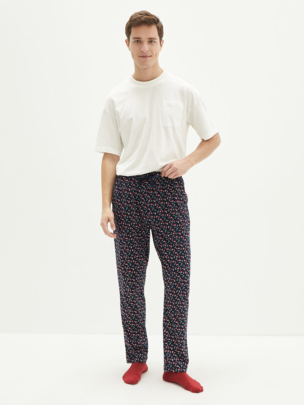 Standard Fit New Year Themed Men's Pyjama Bottoms-1