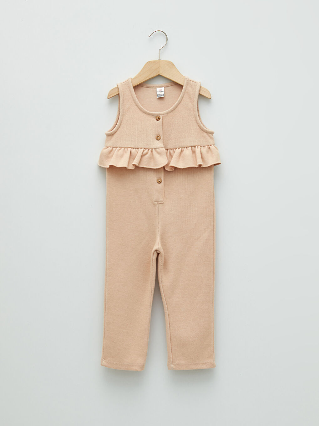 LCW baby Crew Neck Basic Baby Girls' Jumpsuit -W1EE56Z1-L8P