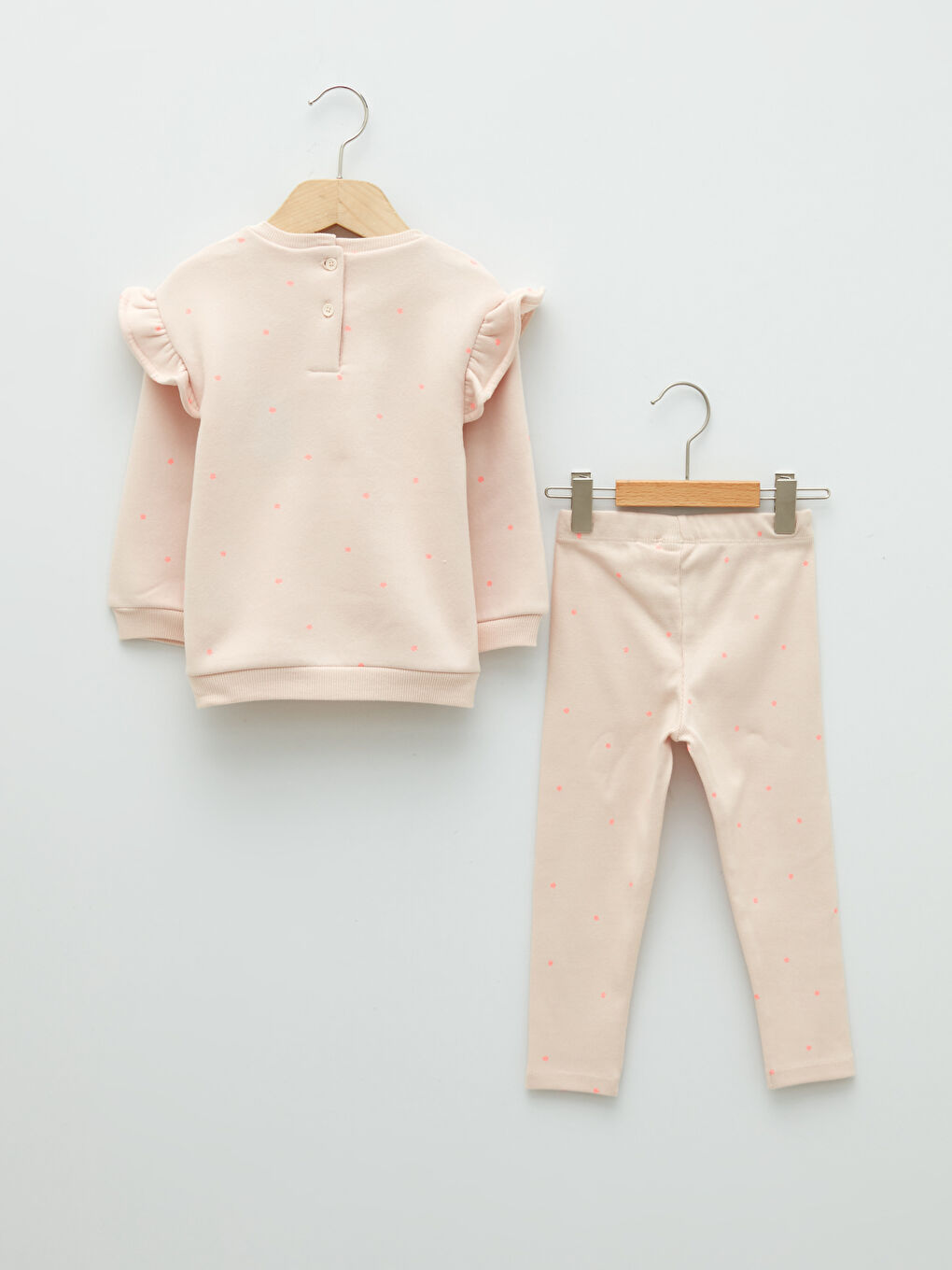 Crew Neck Long Sleeve Baby Girls' Sweatshirt and Tights 2 Pack Set-1