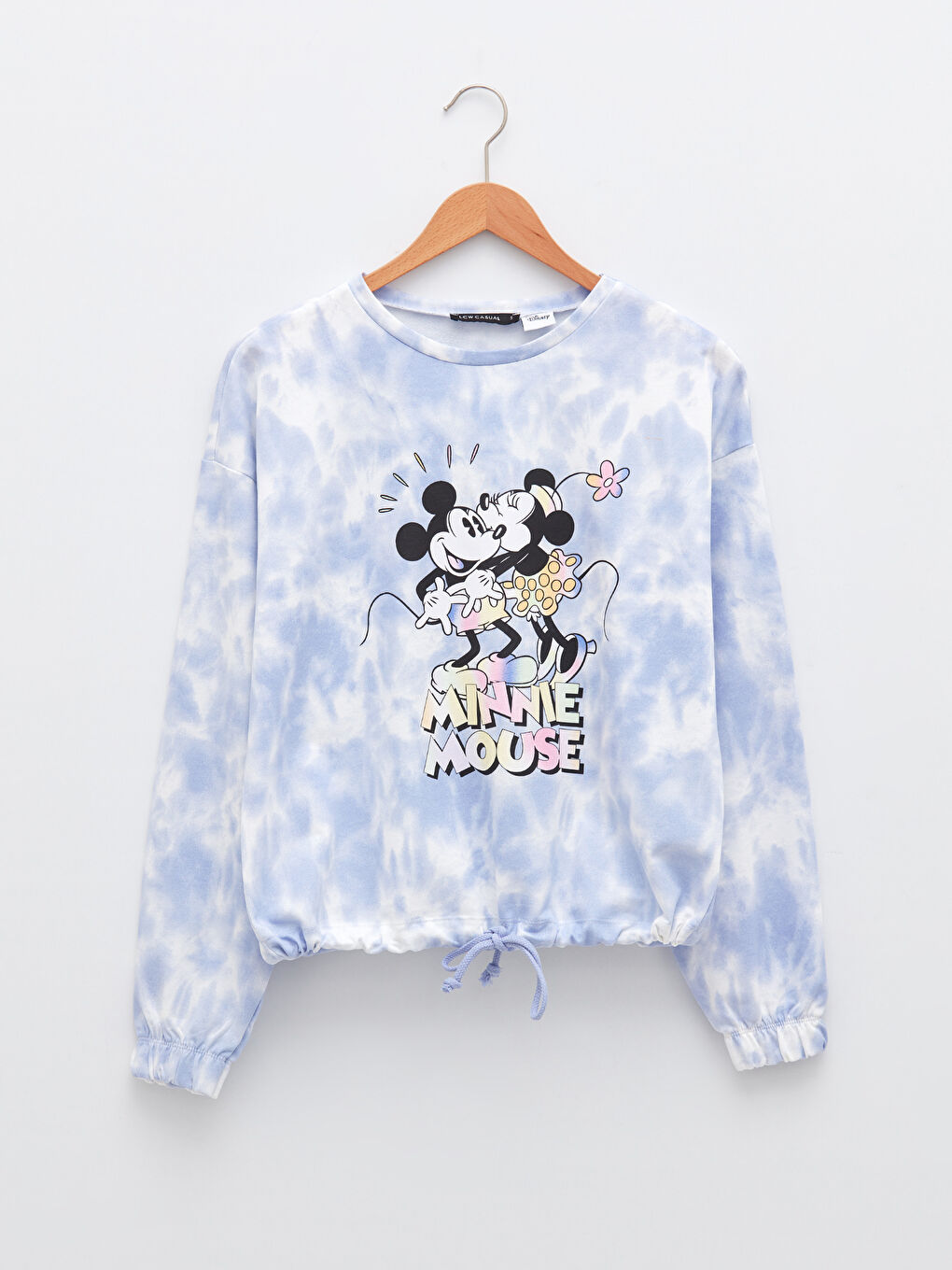 LCW Vision Mor Baskılı Bisiklet Yaka Minnie Mouse Baskılı Uzun Kollu Kadın Sweatshirt - 5