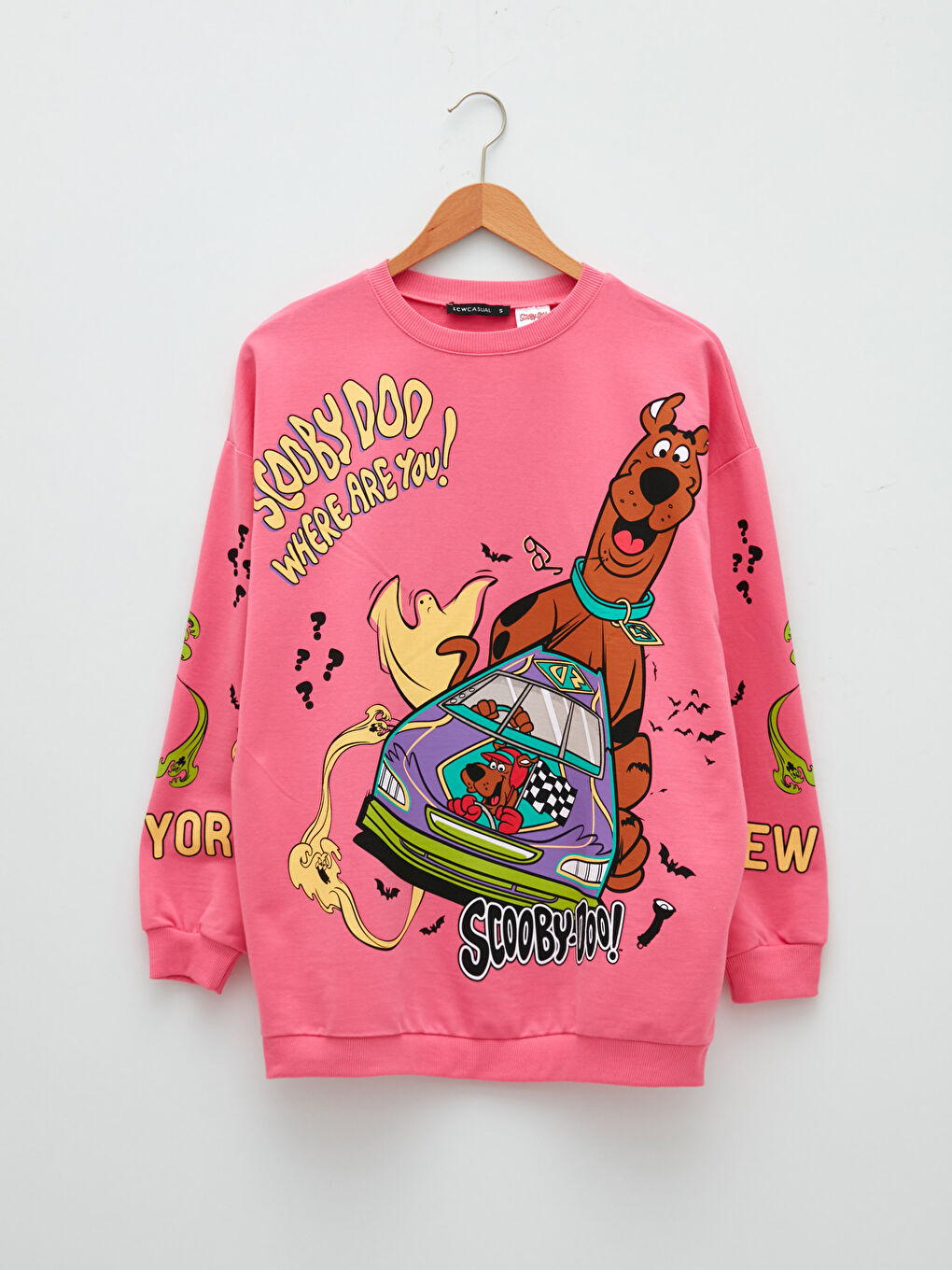 Sweat-shirt à Col Rond Scooby Doo Imprimé à Manches Longues pour Femmes-5