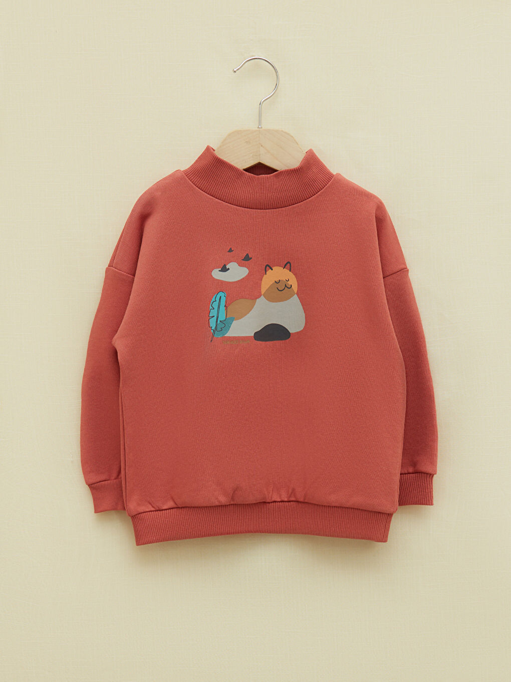 LCW baby Turtleneck Long Sleeve Baby Boy Sweatshirt and Trousers 2 Set -W1EF33Z1-GVF