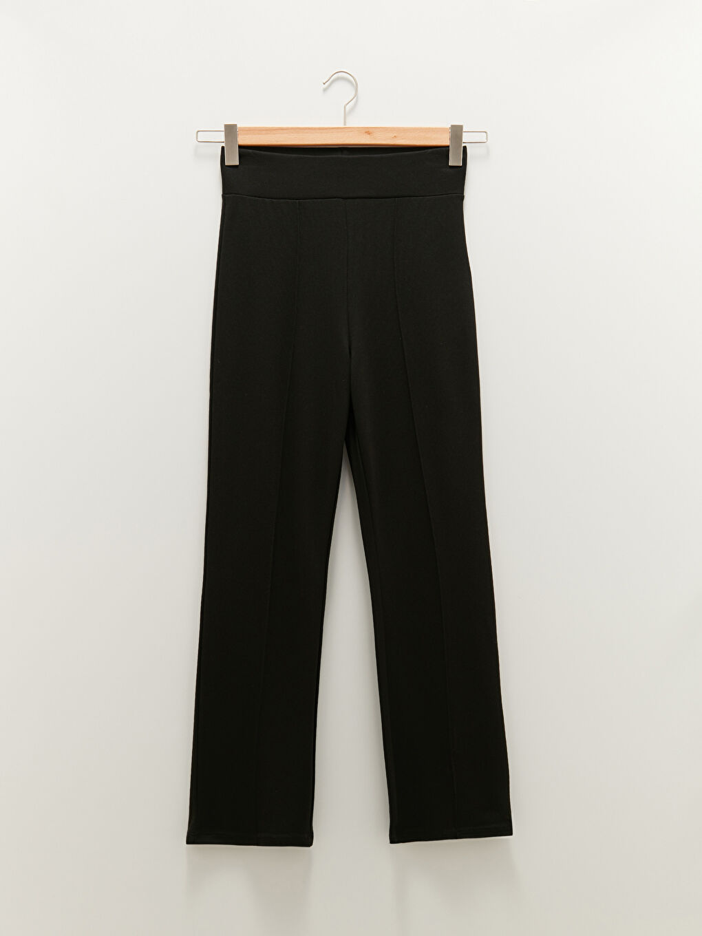 Siyah Kadın Beli Lastikli Düz Eşofman Altı-5