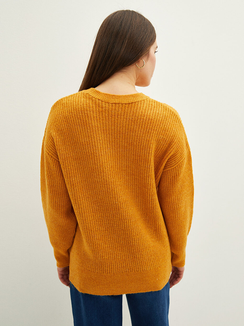 Pulover Tricot pentru Gravide cu Guler Rotund, Mânecă Lungă, Regular-8