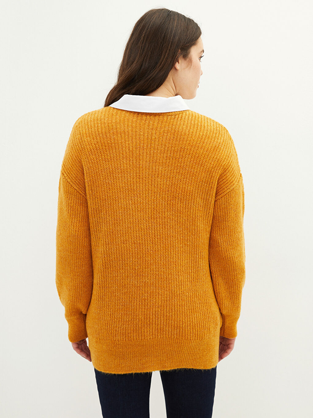 Pulover Tricot pentru Gravide cu Guler Rotund, Mânecă Lungă, Regular-6