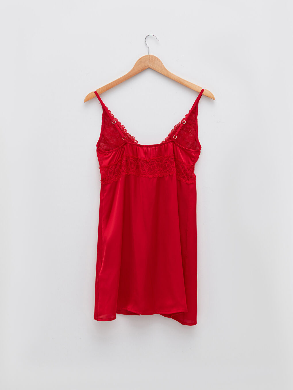LCW DREAM V-Neck Lace Detailed Strappy Women's Fancy Nightdress -W1EG49Z8-HMW