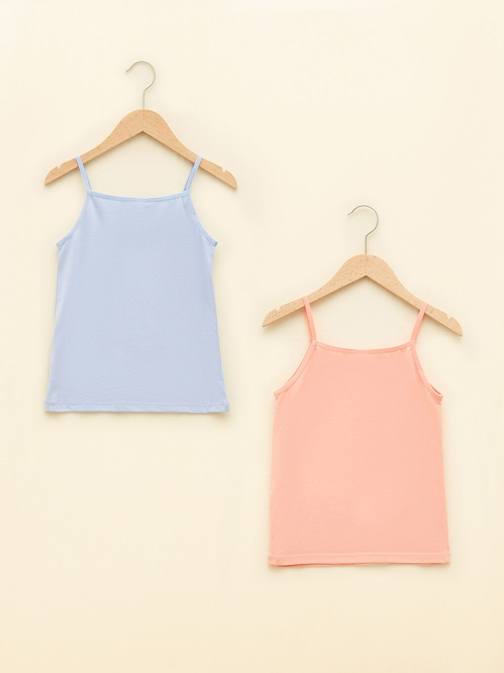 қыздарға арналған шаршы жағалы принтті баулы майка 2 данадан тұратын-1