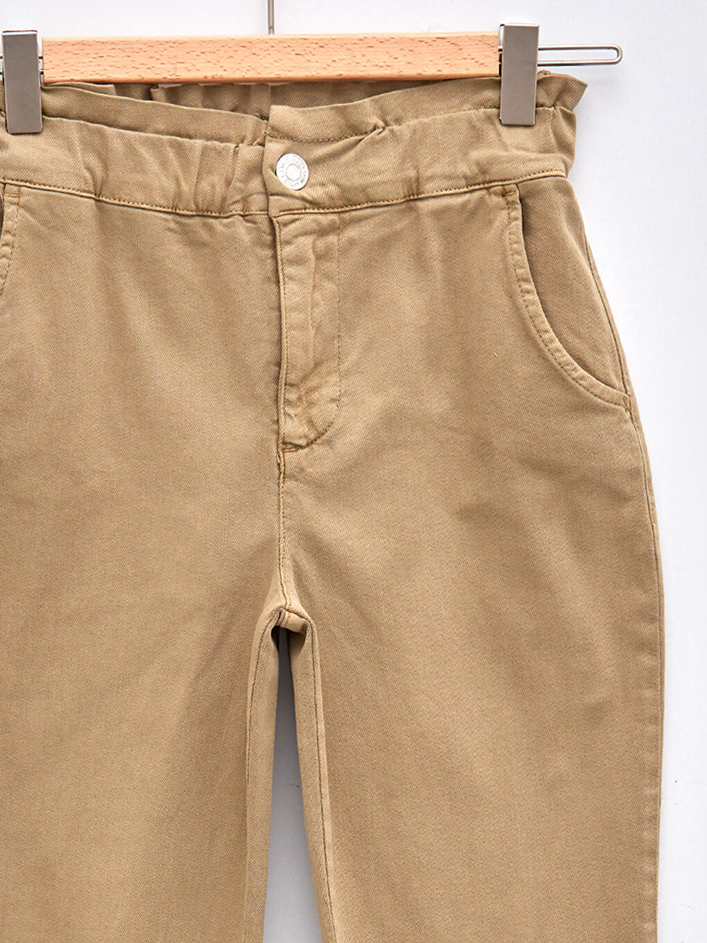 بنطلون بنات جبردين بسيط بستايل بيبر باج-2