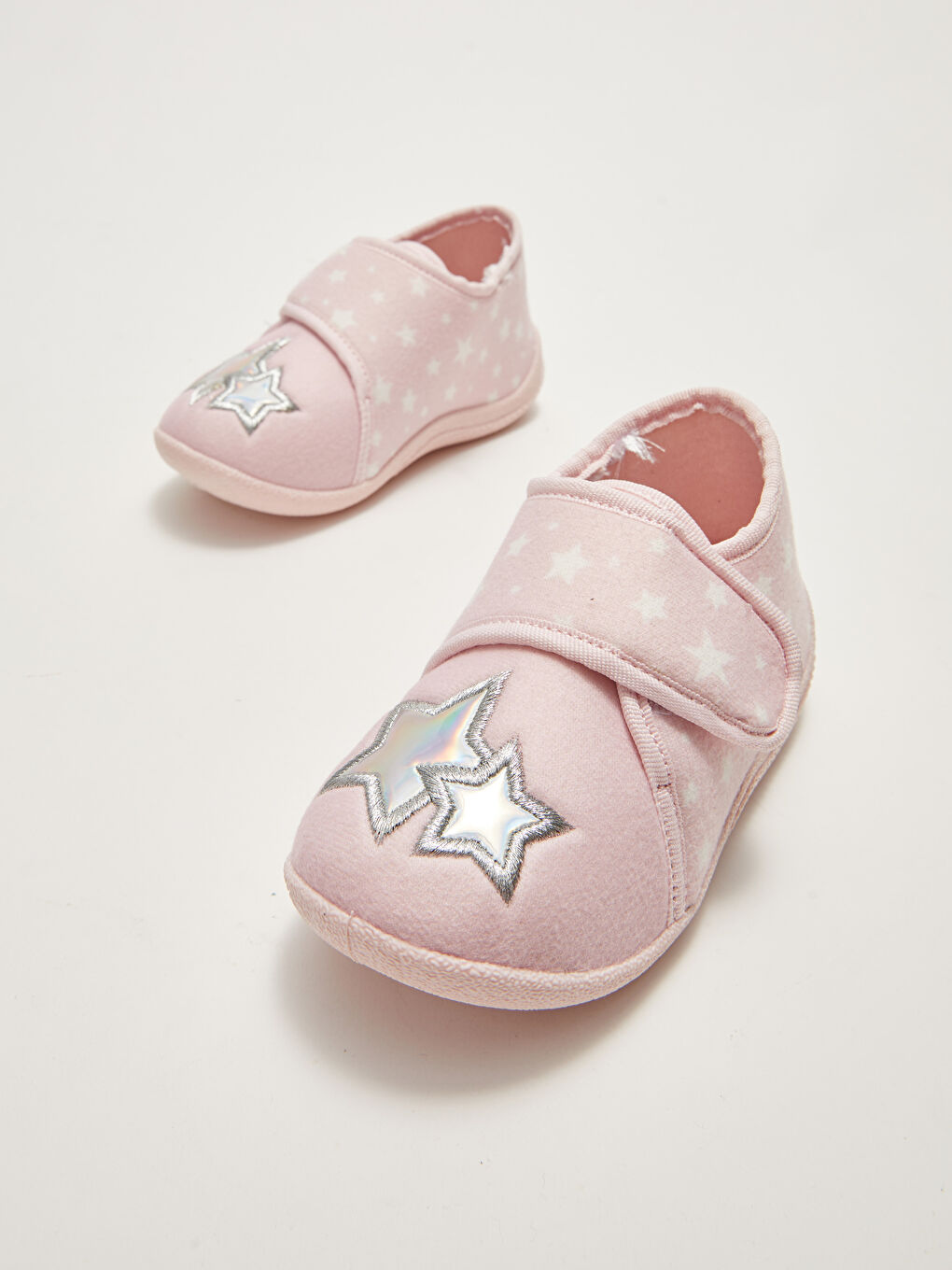 Papuci cu Detalii Holografice și Bandă Velcro pentru Fete-2