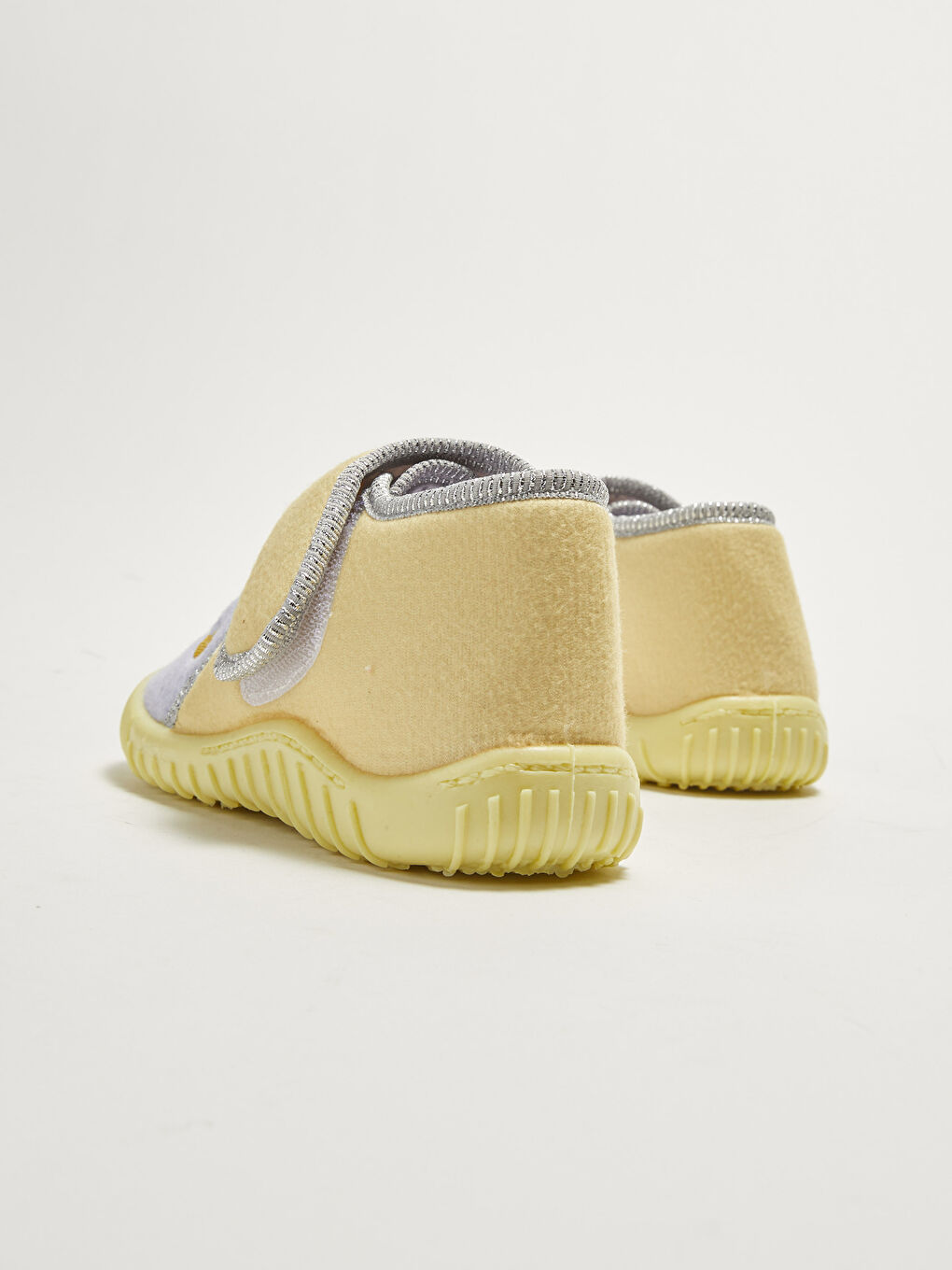 Sarı Baskılı Cırt Cırtlı Kız Çocuk Panduf-4