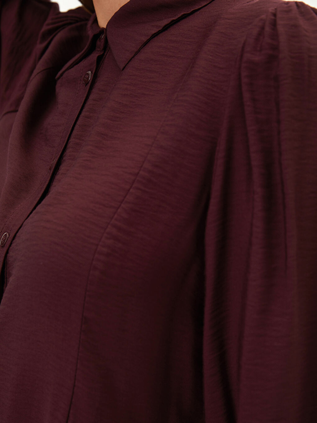 Plain Long Sleeve Women's Shirt Tunic-3