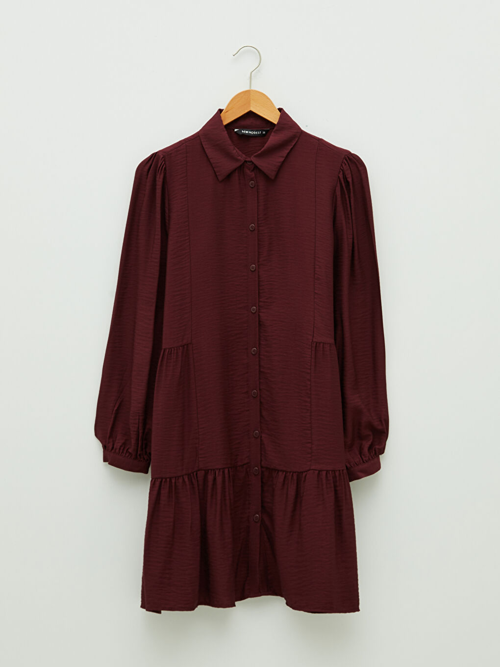 Plain Long Sleeve Women's Shirt Tunic-5