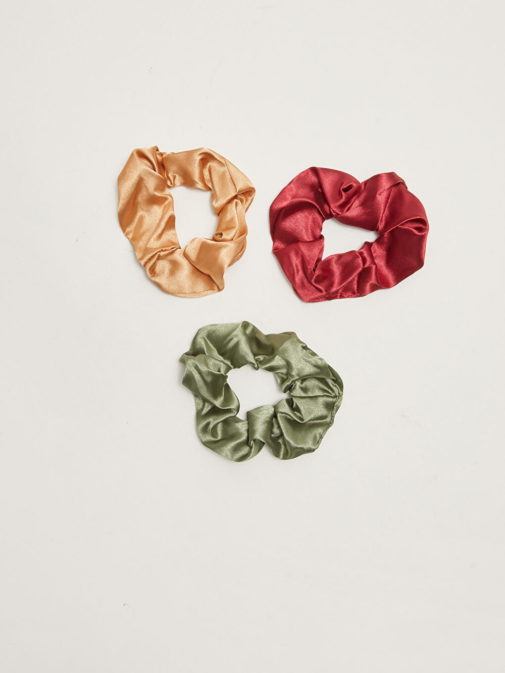Lot de 3 pinces à cheveux élastiques en satin lumineux pour femmes-2