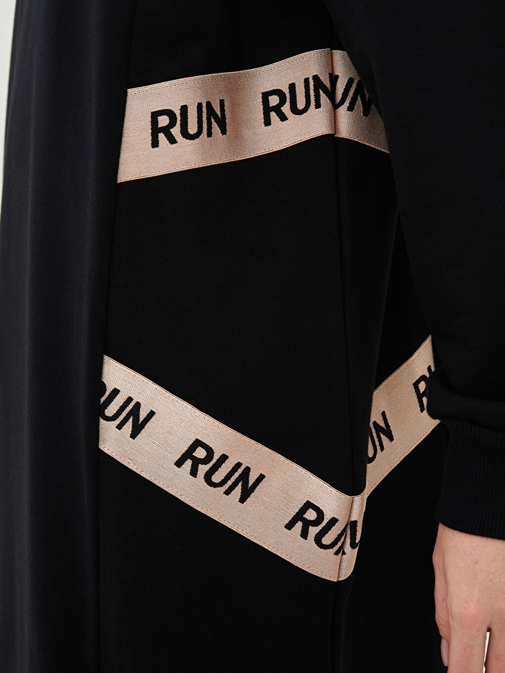 LCW Modest Свитшот-туника с круглым вырезом, длинным рукавом, базовый, хлопковый, для женщин-3