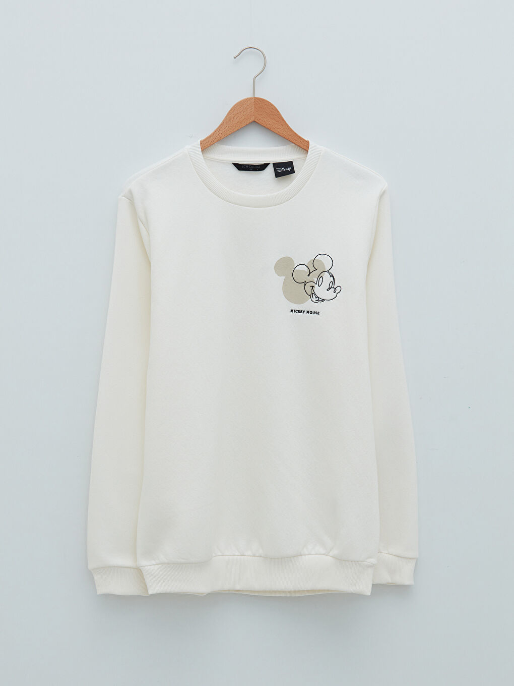 Crew Neck Long Sleeve Mickey Mouse Printed Men's Thick Sweatshirt-5