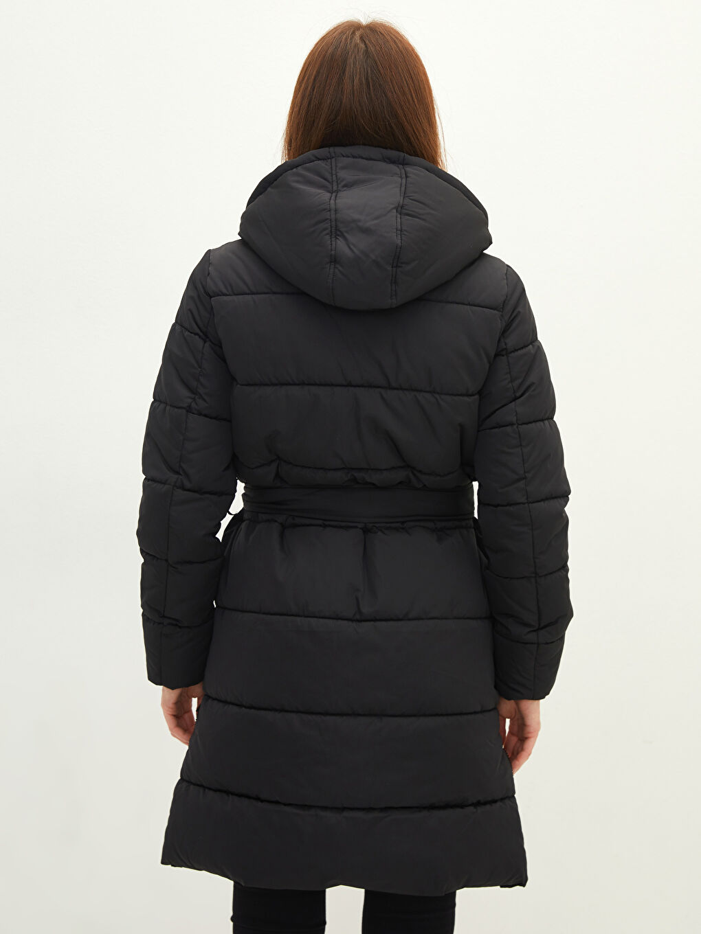 LCWAIKIKI Classic Hooded Plain Pocket Detailed Long Sleeve Thick Women's Down Jacket -W1EK31Z8-CVL
