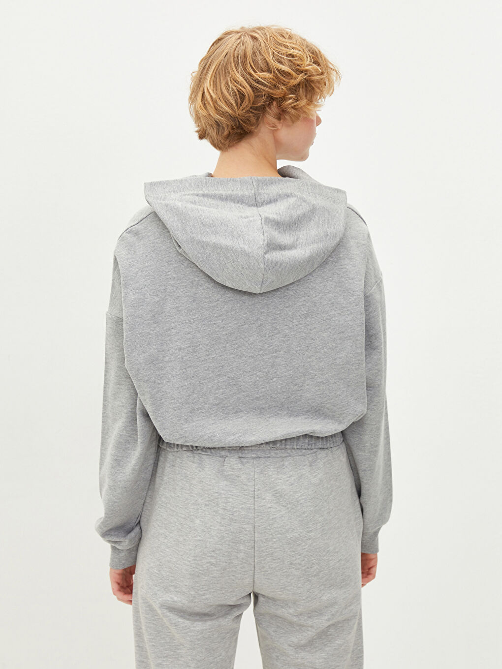 Cardigan Sport cu Glugă, Imprimat cu Slogan, Mânecă Lungă pentru Femei-4