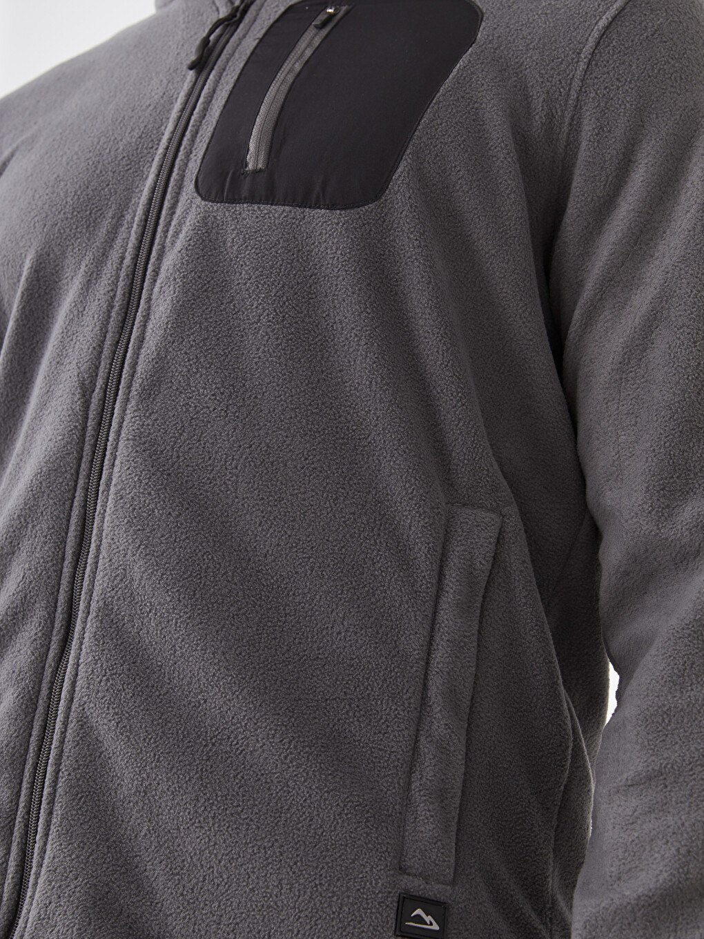 Cardigan De Sport En Polaire À Col Cheminée Pour Hommes Coupe Standard-3