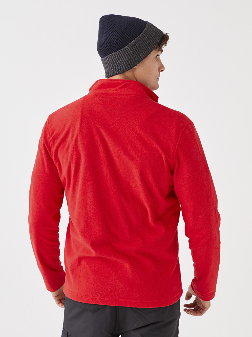 Cardigan De Sport En Polaire À Col Cheminée Pour Hommes Coupe Standard-4