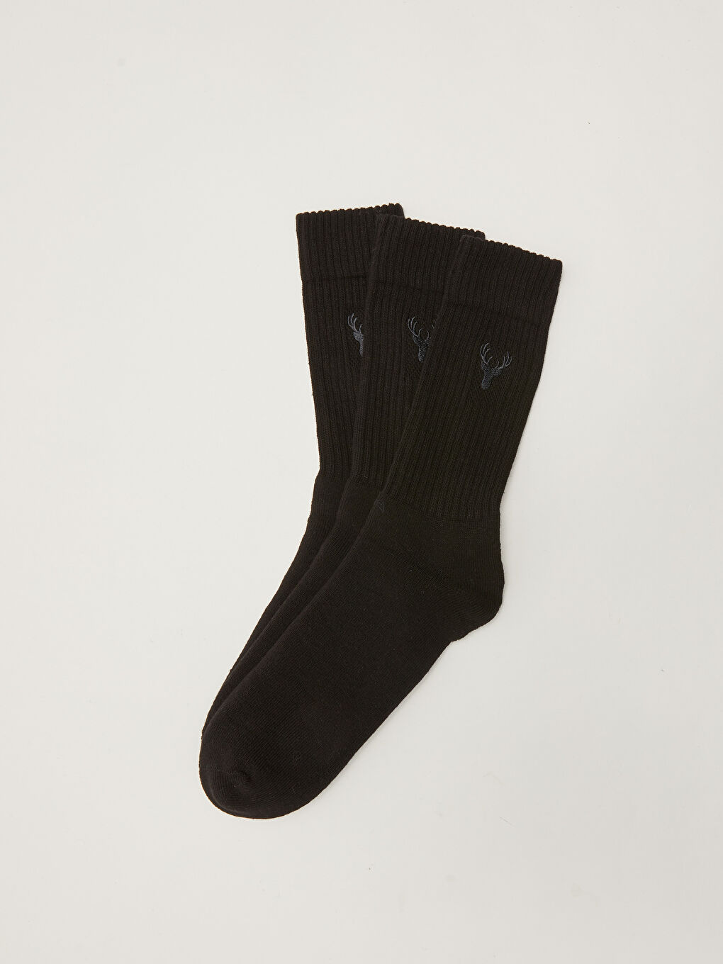 Embroidered Thick Men's Socks 3 Pack