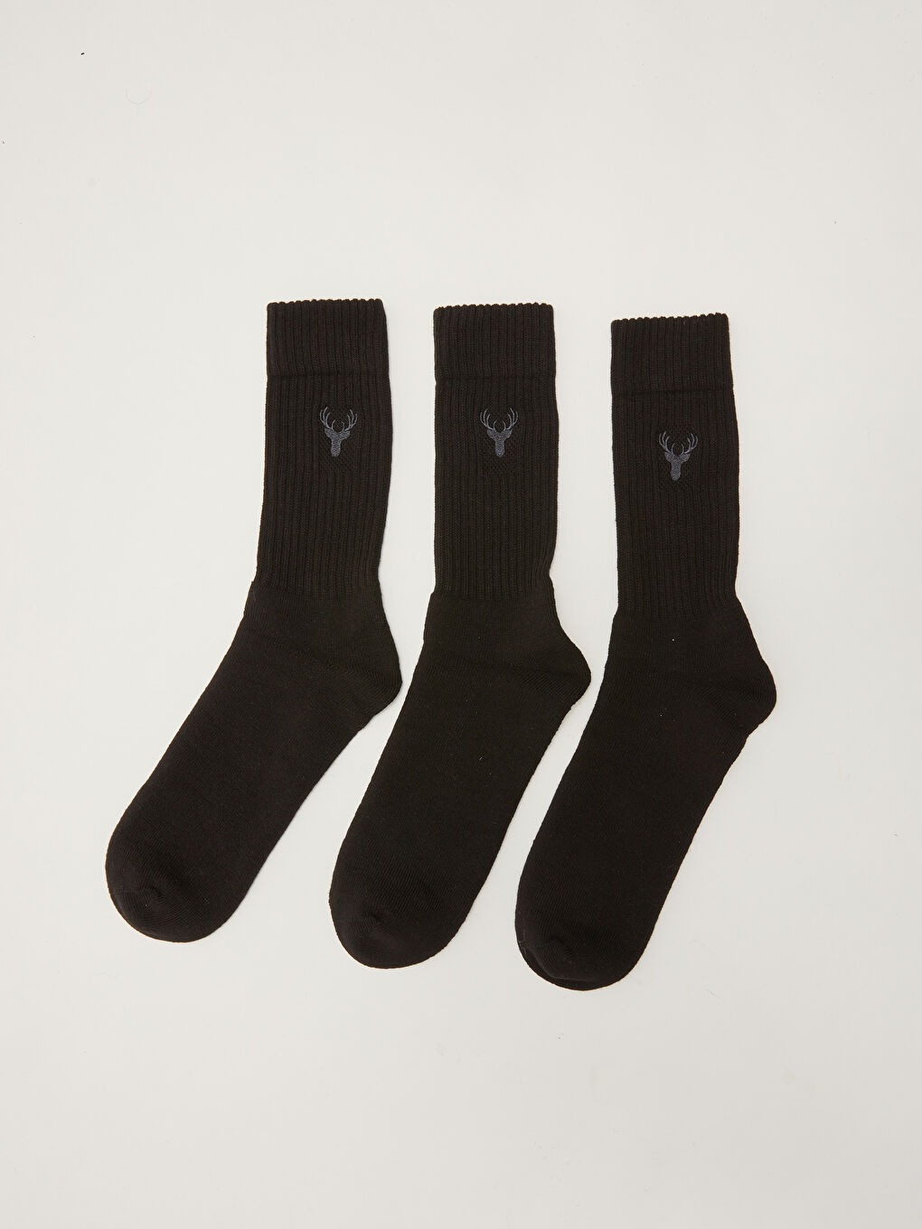 Embroidered Thick Men's Socks 3 Pack-1