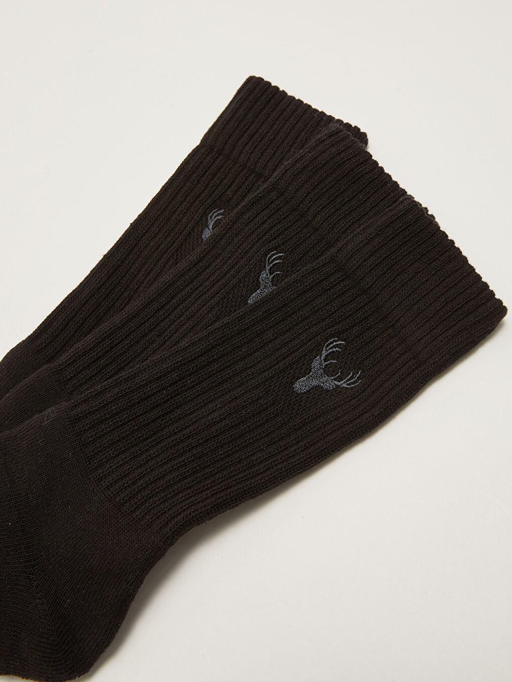 Embroidered Thick Men's Socks 3 Pack-2