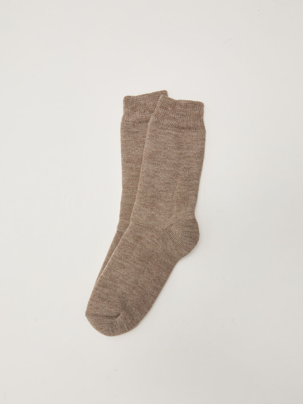 Bej Kalın Termal Erkek Soket Çorap-1