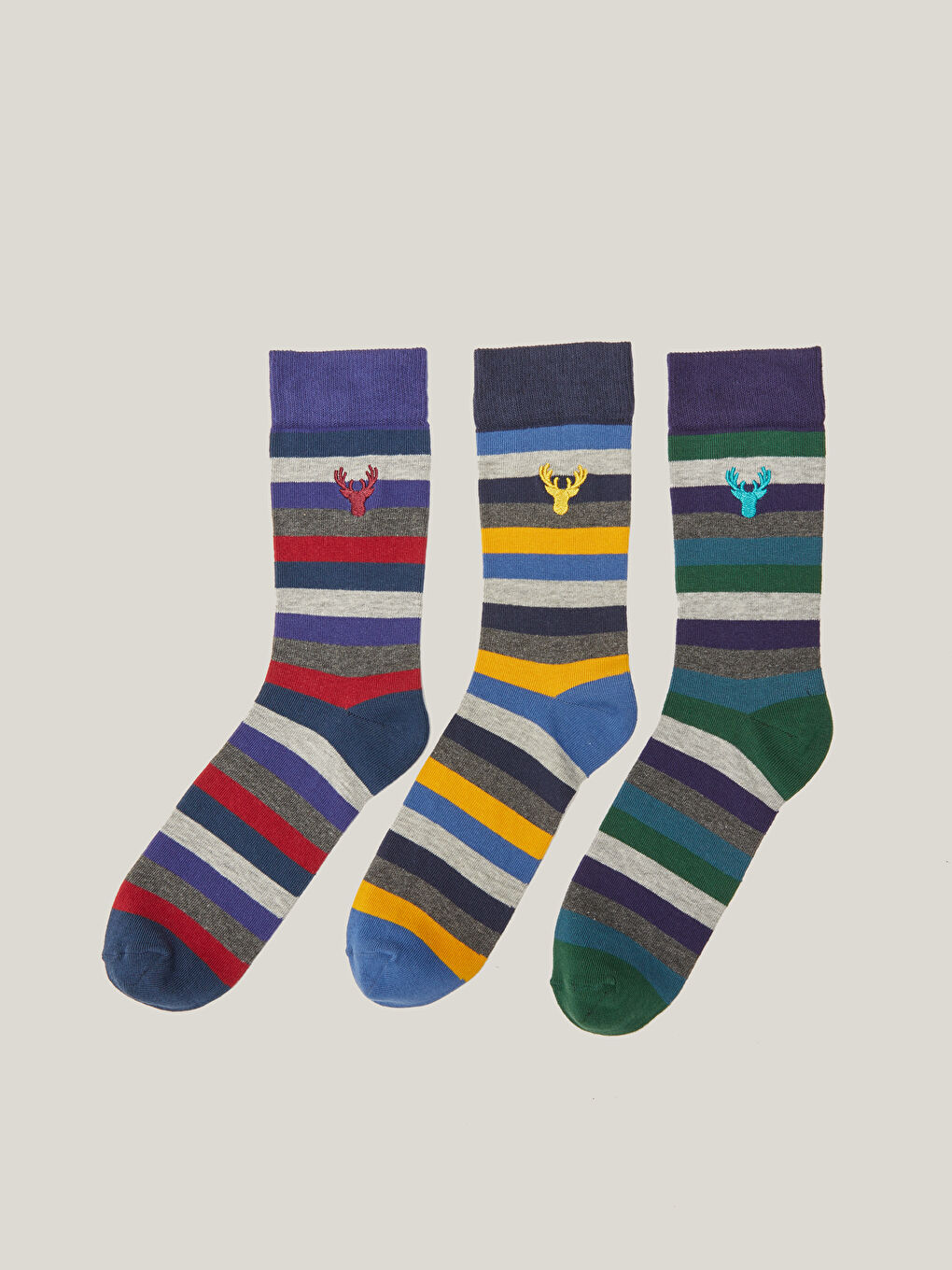 Striped Men's Ankle Socks 3-pack-1