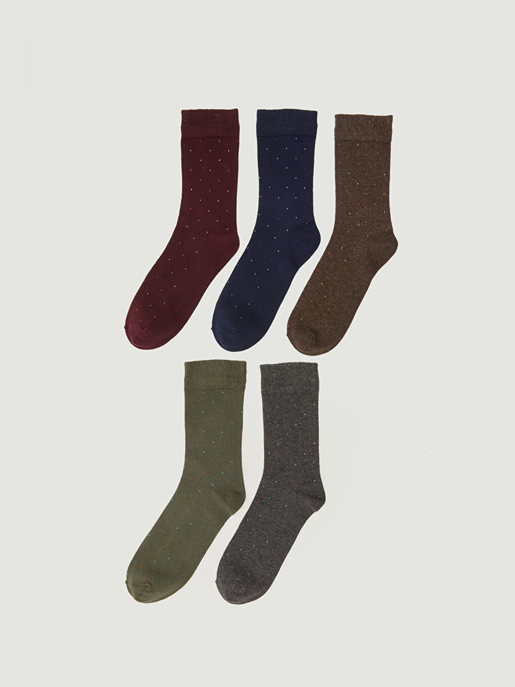 Patterned Men's Ankle Socks 5 Pack-1