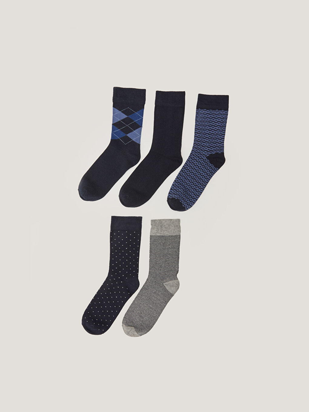 Karışık Desenli Erkek Soket Çorap 5'li-1