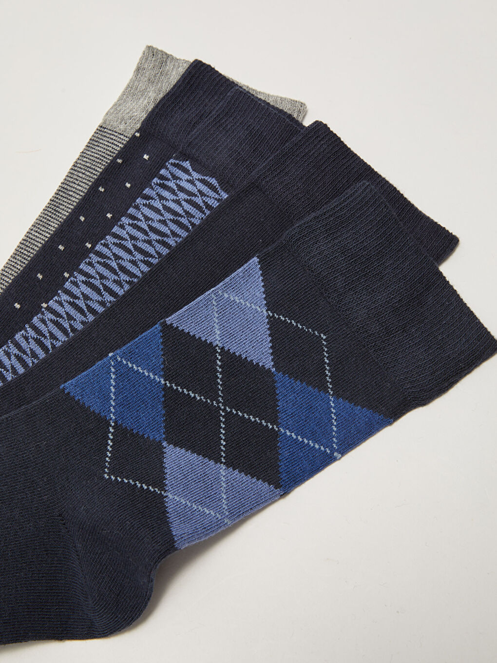 Karışık Desenli Erkek Soket Çorap 5'li-2