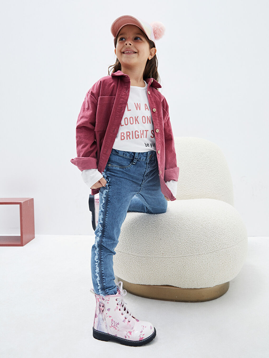 İndigo Skinny Fit Kız Çocuk Jean Pantolon-1