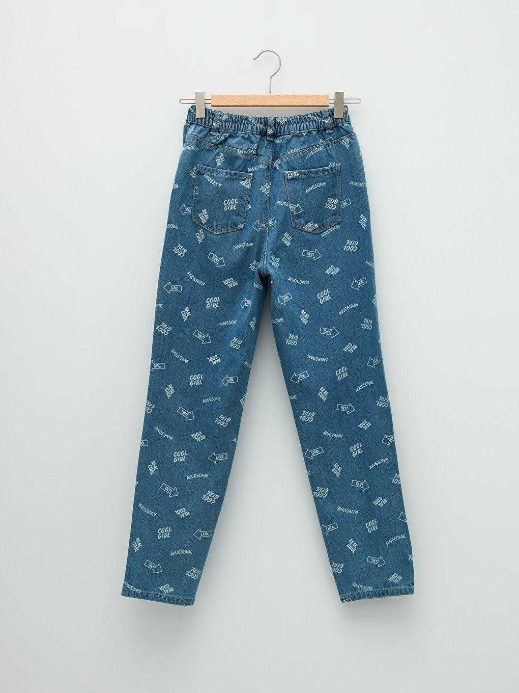 Blugi Mom din Bumbac Imprimat pentru Fete-4