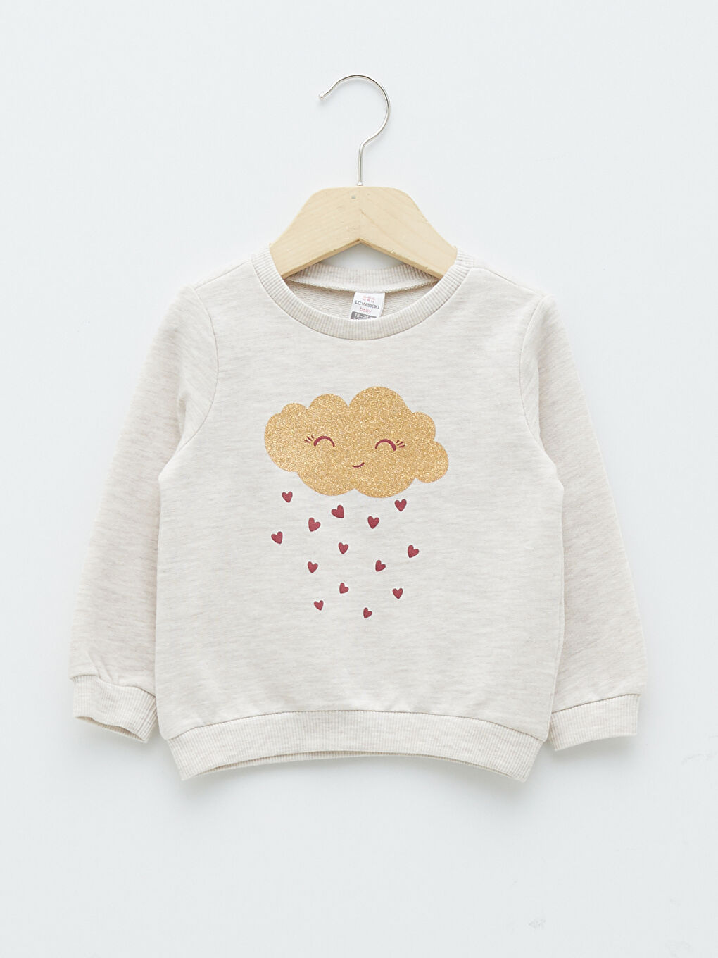 Crew Neck Long Sleeve Printed Baby Girl Sweatshirt 2 Pieces-2