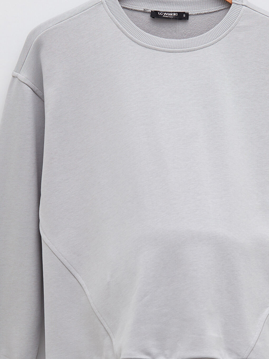 Crew Neck Plain Maternity Sweatshirt-7