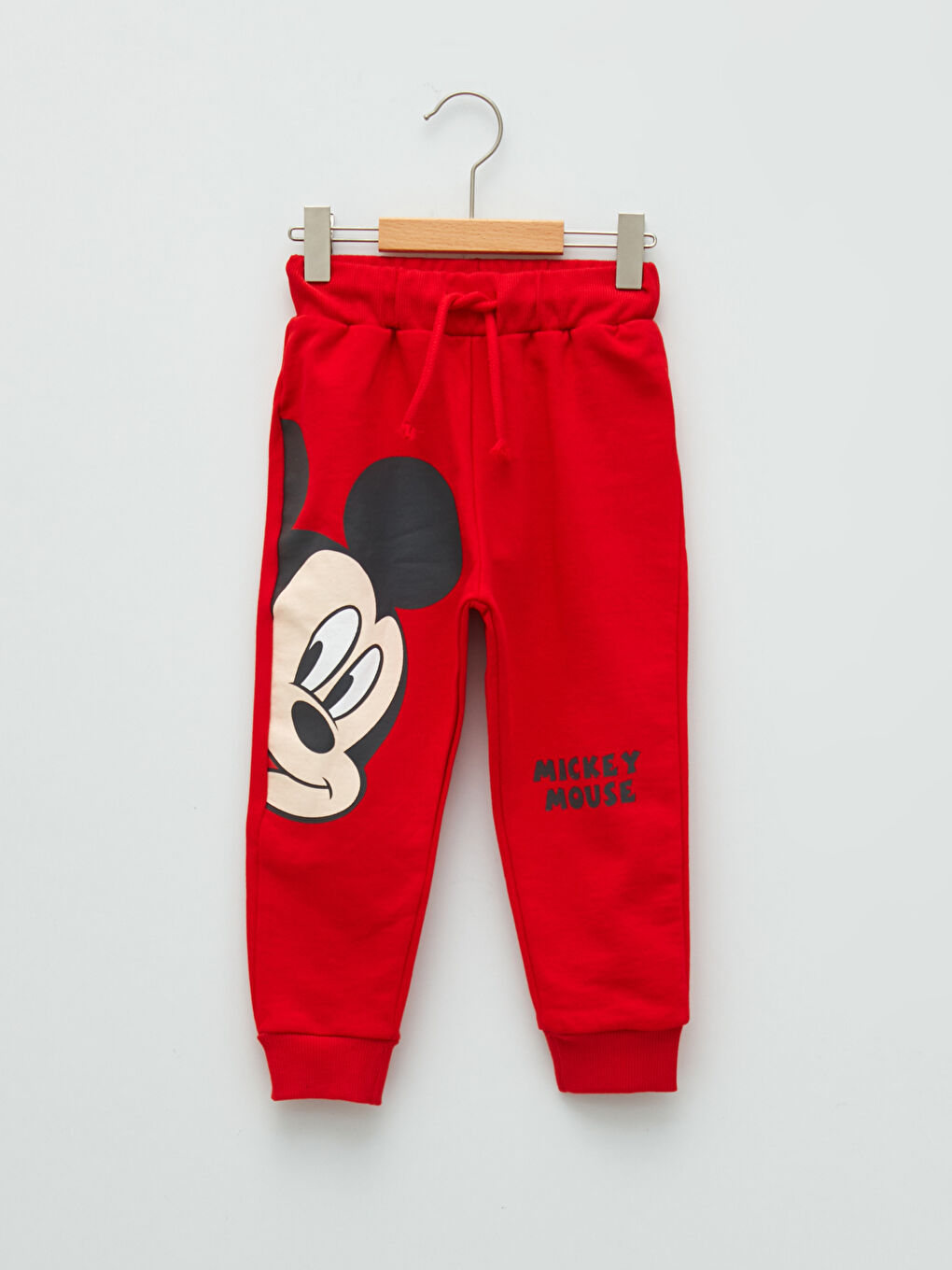 Elastic Waist Mickey Mouse Printed Cotton Baby Boy Jogger Tracksuit Bottoms