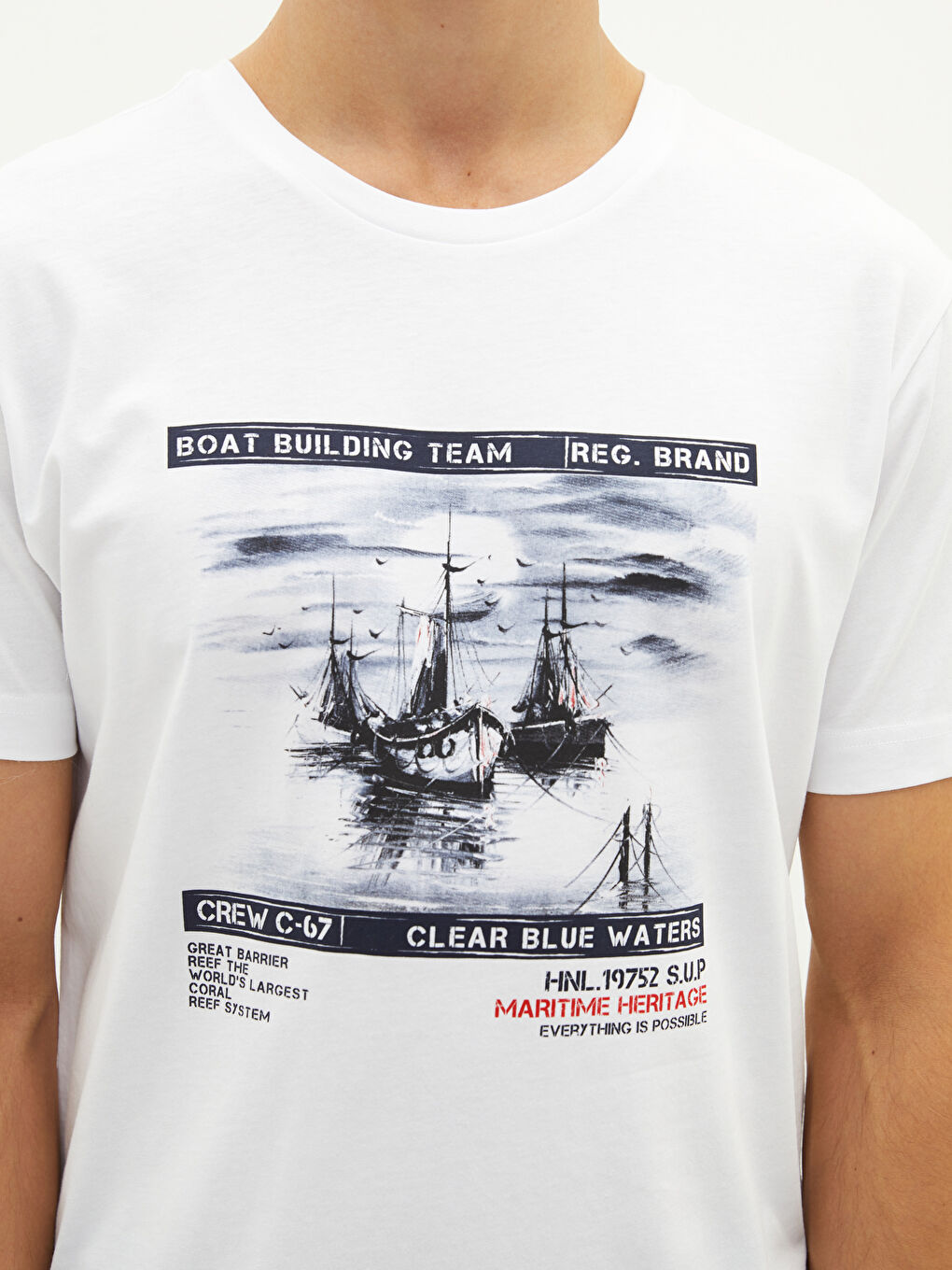 Crew Neck Printed Short Sleeve Men's T-Shirt-3