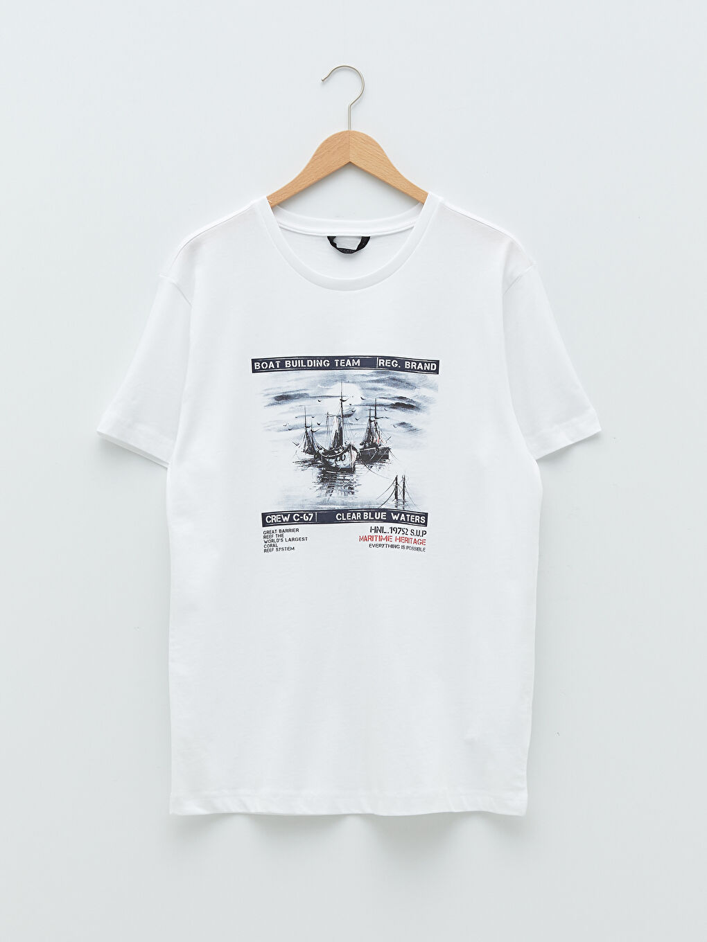 Crew Neck Printed Short Sleeve Men's T-Shirt-5