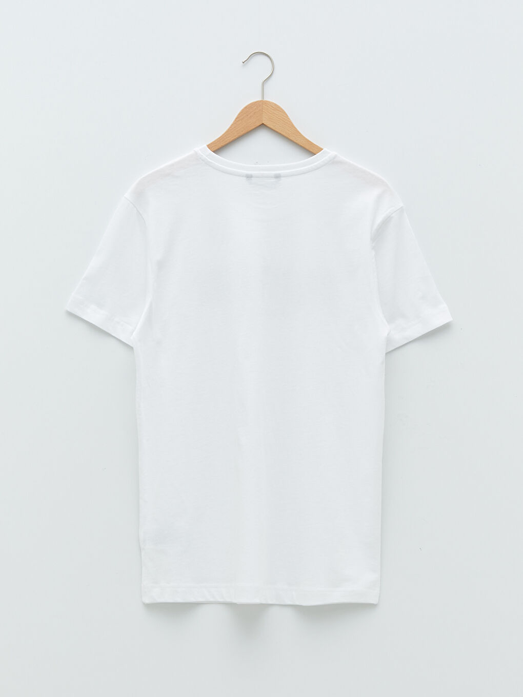 تيشيرت كم قصير مطبوع بياقة دائرية للرجال-6