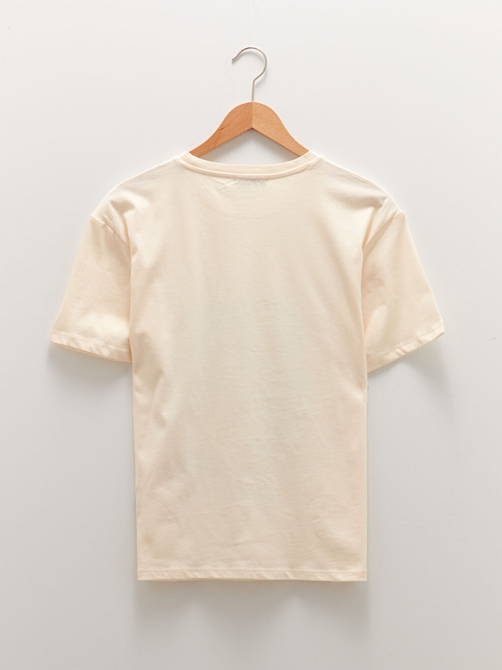 Crew Neck Printed Short Sleeve Cotton Women's T-shirt-6