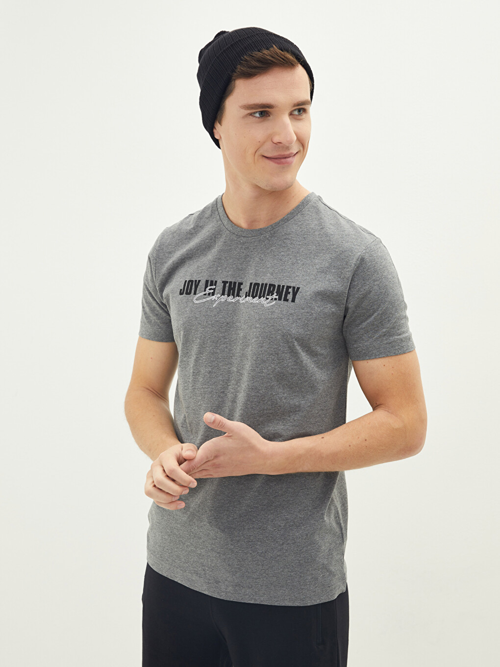 Crew Neck Printed Short Sleeve Men's T-shirt-1