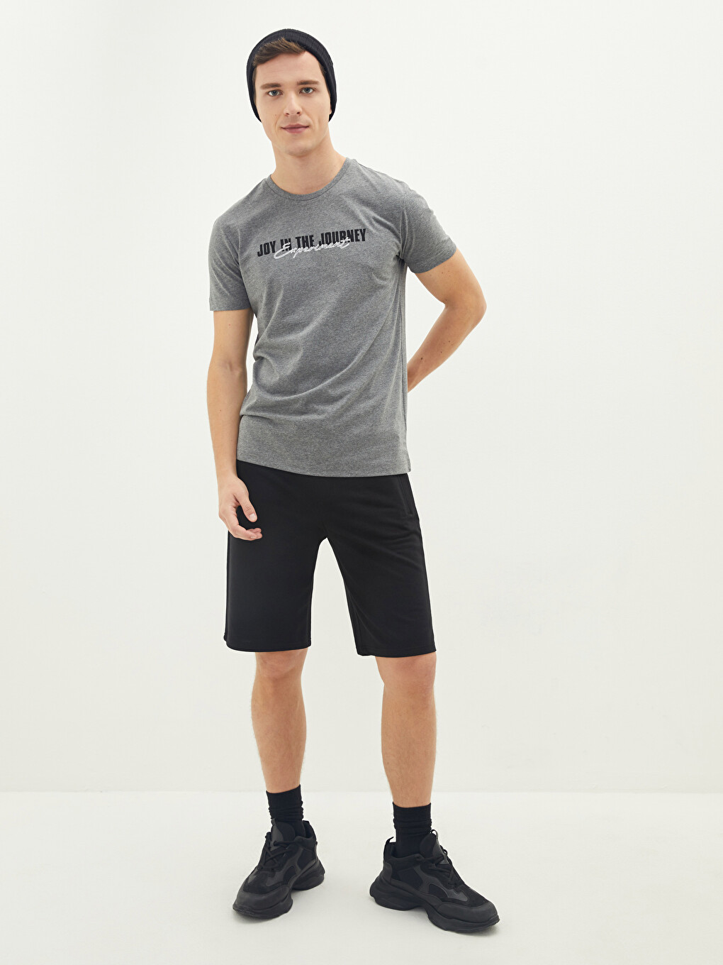 Crew Neck Printed Short Sleeve Men's T-shirt-2