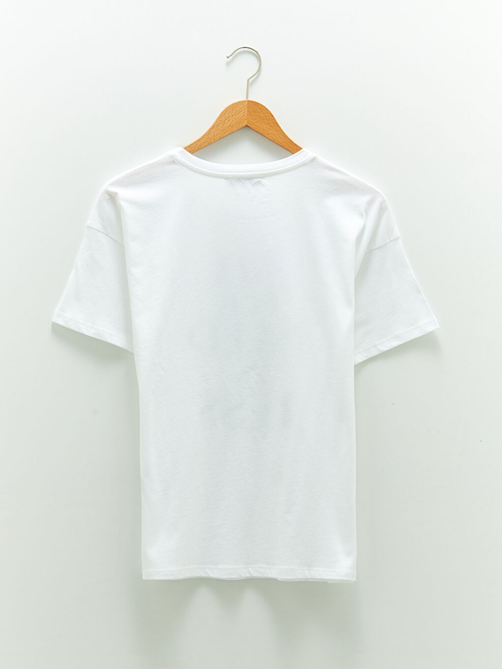 Crew Neck Printed Short Sleeve Cotton Women's T-shirt-6